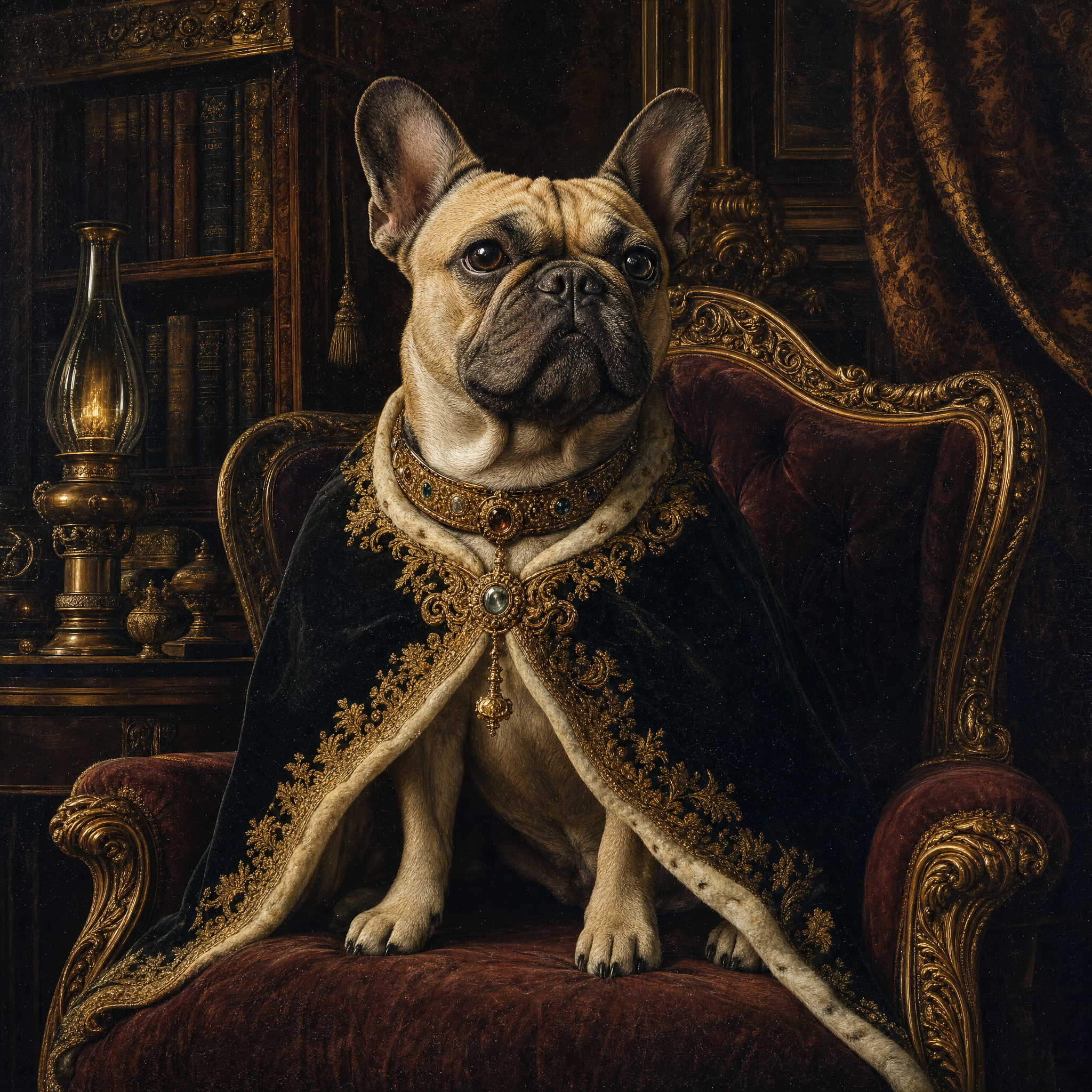 French Bulldog Renaissance Portrait