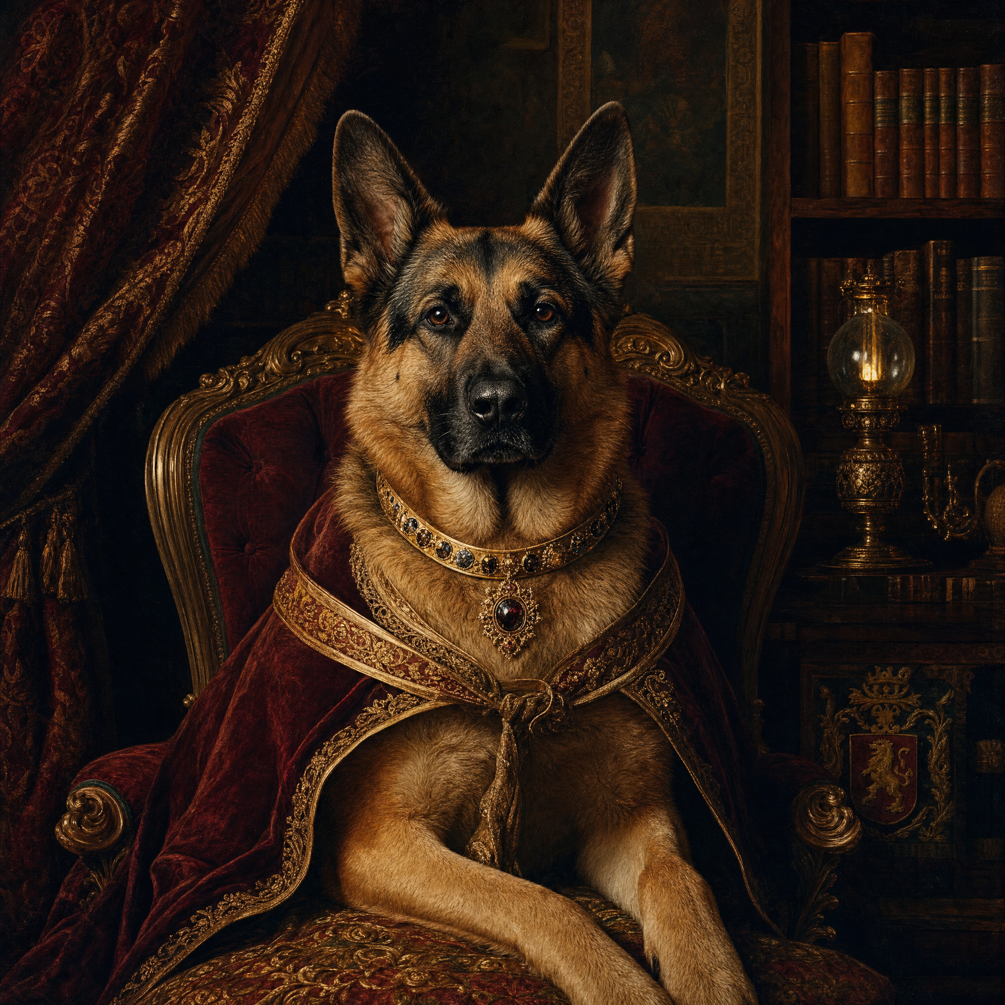 German Shepherd Renaissance Portrait